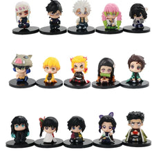 Load image into Gallery viewer, Q Posket Figure Wholesale Demon Slayer Mini Figurine 9Pcs 10Pcs 14Pcs Sets Kimetsu No Yaiba Small PVC Dolls Desktop Decoration
