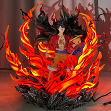 Load image into Gallery viewer, One Piece Series Haki Luffy, Ultra-Detailed 40cm Illuminated Dual-Head Sculpt Statue, Super Sized &amp; Highly Luffy Figure
