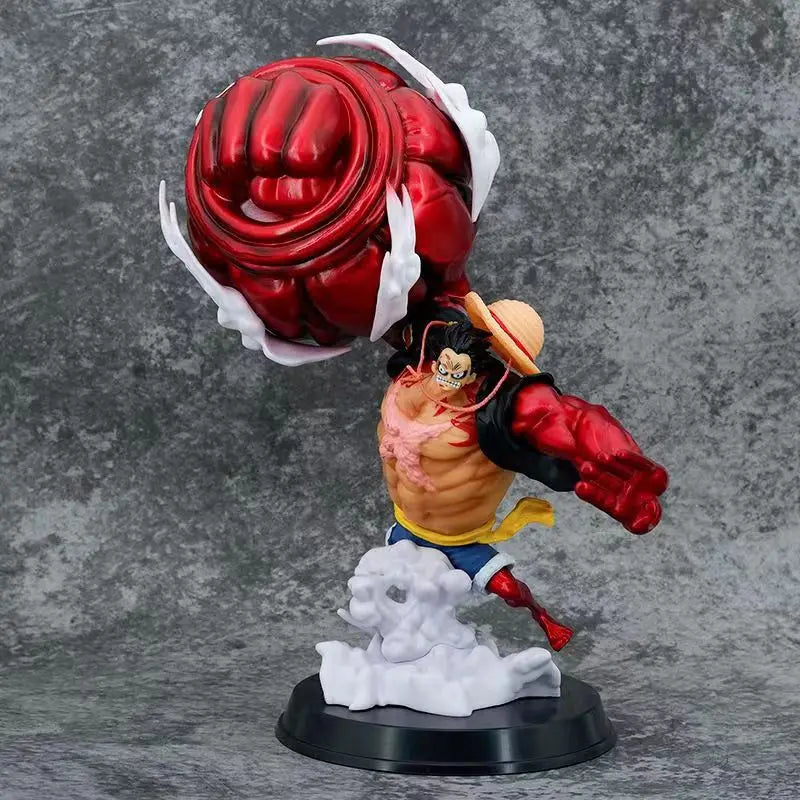 30cm One Piece Luffy Great Saruwang Gun 4th Gear Big Fist Luffy Anime Action Figure Model Pvc Statue Doll Collection Toys Gifts