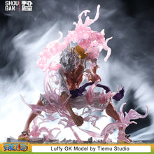 Load image into Gallery viewer, Luffy GK Model by Tiemu Studio 22cm One Piece Anime Figure, Nika Luffy with Dual Interchangeable Heads, Collectible Gift
