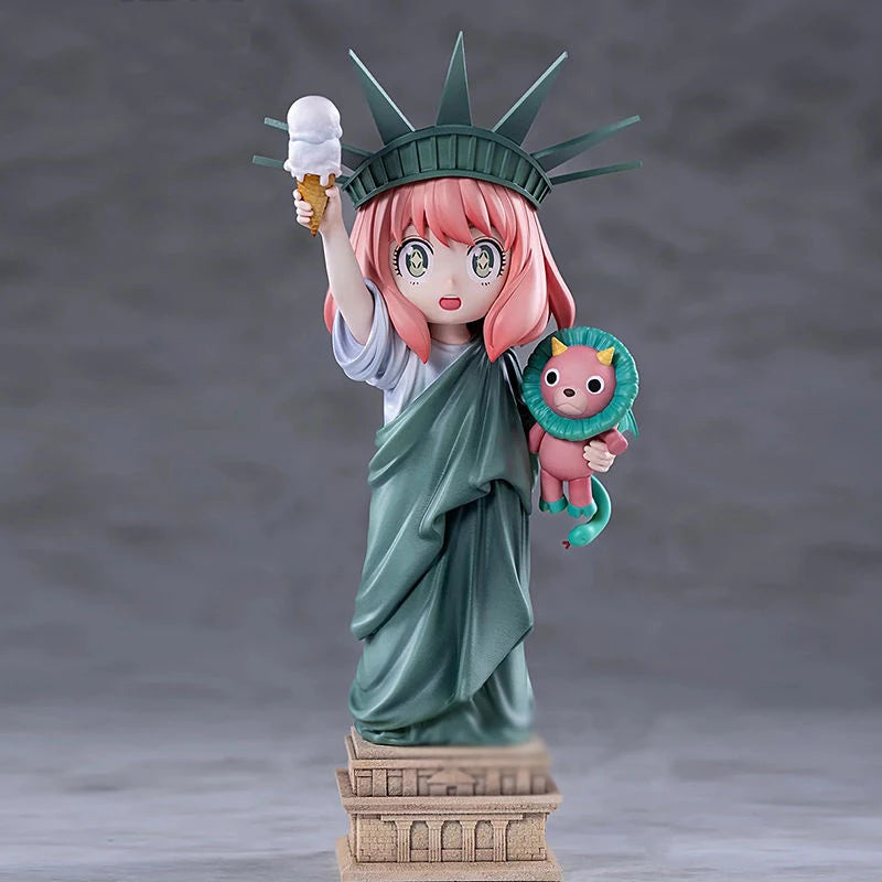 20cm Anime SPY×FAMILY Figures GK Lady Liberty Anya Forger Action Figures Creative PVC Cute Collection Model Toys Periphery Gifts
