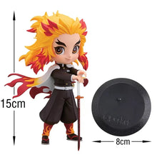 Load image into Gallery viewer, Anime 15cm Demon Slayer Figure Nezuko Tanjirou Zenitsu Inosuke Kyoujurou Giyuu Kawaii Qposket PVC Model Toys children Gift

