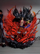 Load image into Gallery viewer, One Piece Series Haki Luffy, Ultra-Detailed 40cm Illuminated Dual-Head Sculpt Statue, Super Sized &amp; Highly Luffy Figure
