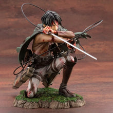 Load image into Gallery viewer, Attack On Titan Action Figure Levi Ackerman Figurine 18cm Collection Shingeki no Kyojin Statue Battle Damage Rivaille Model Toys
