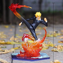 Load image into Gallery viewer, 16cm Anime One Piece Sanji Sculpture Black Leg Fire Battle Version Pvc Collectible Onepiece Action Figure Model Children&#39;s Toys
