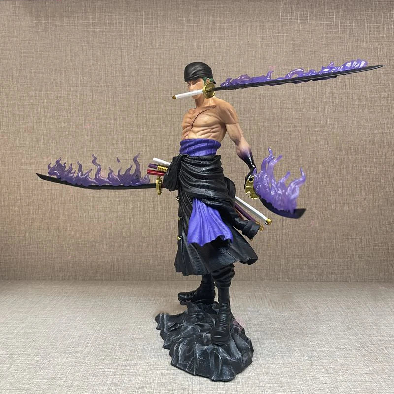 40cm Anime One Piece Figures Roronoa Zoro Figure Zoro Action Figure Nine Knives Flow Statue Santoryu Pvc Models Ornament Gifts