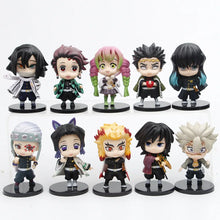 Load image into Gallery viewer, Q Posket Figure Wholesale Demon Slayer Mini Figurine 9Pcs 10Pcs 14Pcs Sets Kimetsu No Yaiba Small PVC Dolls Desktop Decoration
