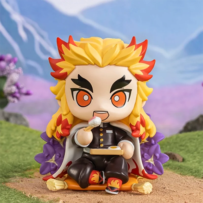 POP MART Demon Slayer Birth Flower Series Anime Action Figure Guess Bag Ornament Figurines Home Decor Desktop Dolls Model Gift