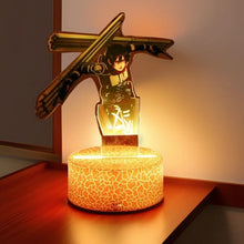 Load image into Gallery viewer, Anime Figures Attack on Titan 3D Lamp LED Night Light RGB16 Colors Lamps Remote Standing Sign Decor Bedroom Home Kids Toys Gifts
