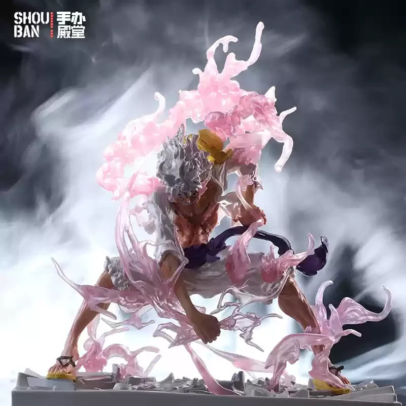 Luffy GK Model by Tiemu Studio 22cm One Piece Anime Figure, Nika Luffy with Dual Interchangeable Heads, Collectible Gift