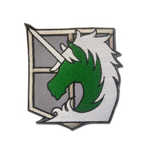 Load image into Gallery viewer, Attack on Titan Wings of Freedom Cosplay Patch Embroidery velcros Badge for Clothing, Armband, Hook &amp; Loop Apparel Patches, 1PC
